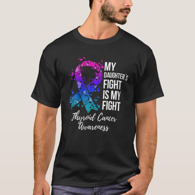 Min dotters kamp är min kamp mot sköldkörtelcancer t shirt (Framsida)