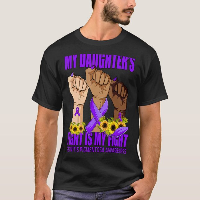 Min dotters kamp är min kamp Retinitis Pigmento T Shirt (Framsida)