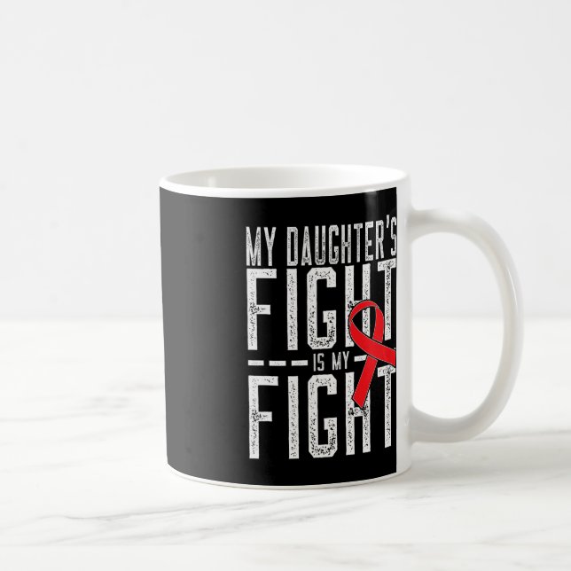 Min dotters kamp är min Medvetna kamp mot blodcanc Kaffemugg (Höger)