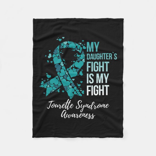 Min dotters kamp är mitt trånga sluttsyndrom fleecefilt (Framsidan)