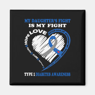 Min dotters kamp är typ 1-diabetes. magnet