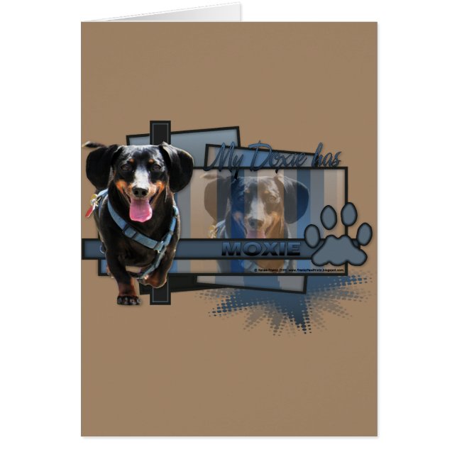 Min Doxie har Moxie Hälsningskort (Framsidan)