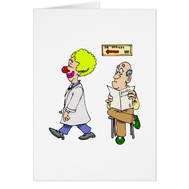 Min Dr är en clown Hälsningskort (Framsidan)