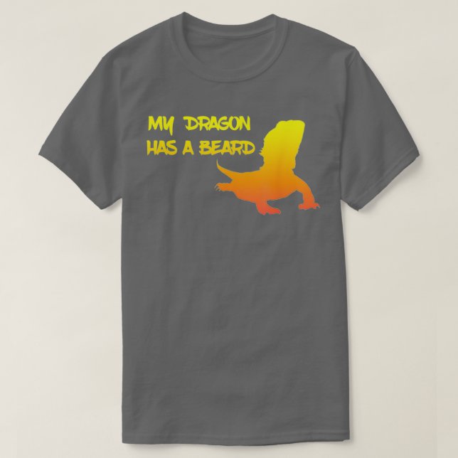 Min drake har ett skägg 3 t shirt (Design framsida)