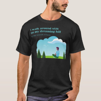 Min Dreaming Backe-flygande Saucer Attck Fläkt Art T Shirt