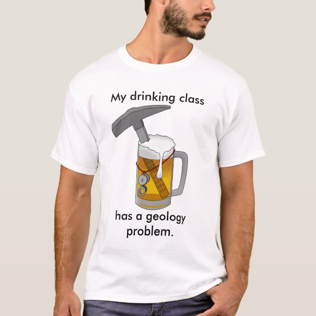 Min drickklass har ett geologiproblem tee (Framsida)