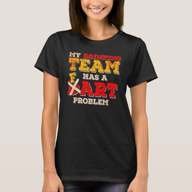 Min dricksgrupp har en startproblemspelare t shirt (Framsida)