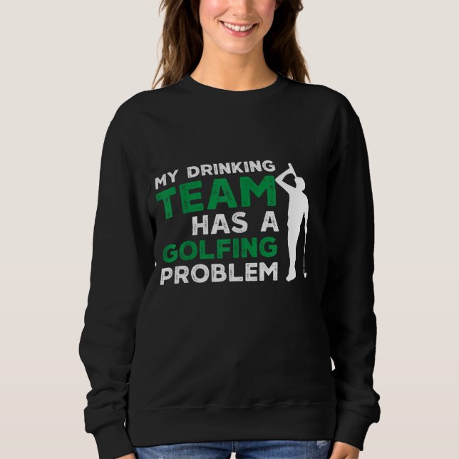 Min dricksgrupp har ett golfproblem... roligt golf t shirt (Framsida)