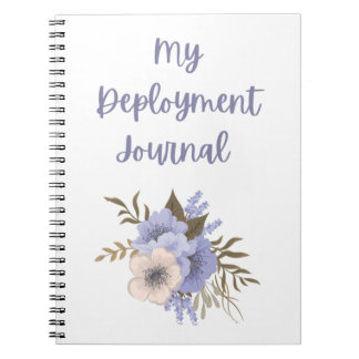 Min driftsättning Journal med Lila och Rosa Flower Anteckningsbok