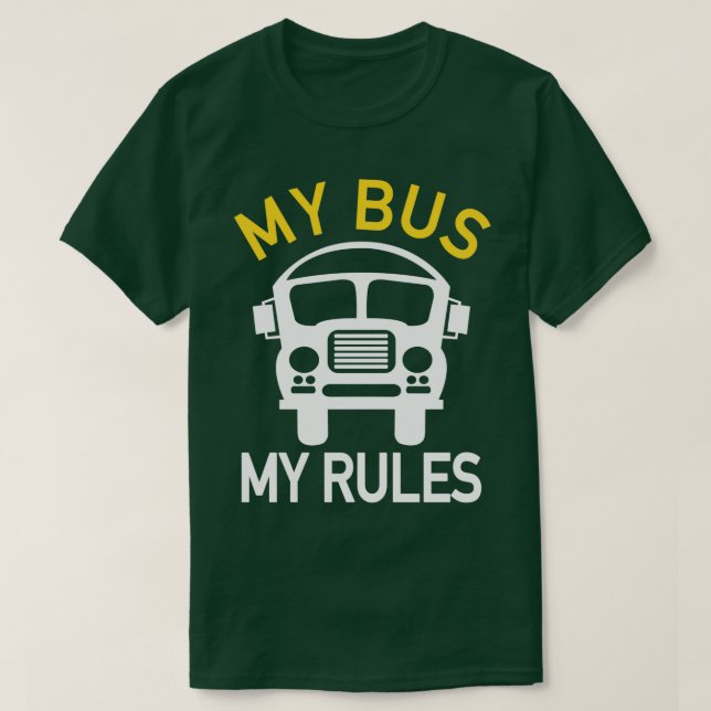 Min drivrutin Buss My Regler Buss T Shirt (Design framsida)