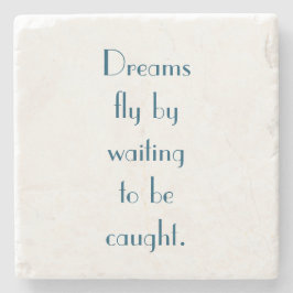 Min dröm- citationsteckenmarmorkustfartyg stenunderlägg