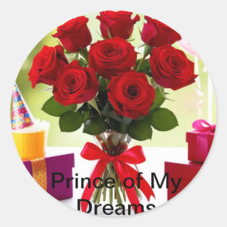 Min drömprins runt klistermärke