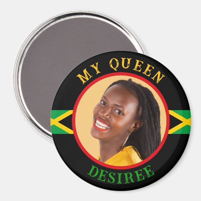 Min drottning jamaicanska fru flickvän Uppdatera f Magnet (Front/Back)