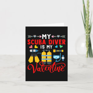 Min dykare är min valentin söta hjärtan matchande kort