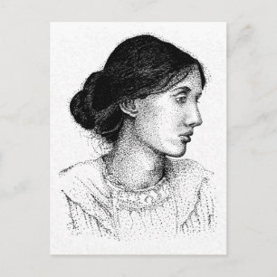 Min egen bläckteckning från 2004 Virginia Woolf Vykort