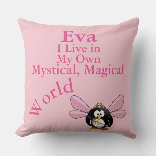 Min egen Mystical Magic World Pillow Fairy Penguin Kudde (Framsida)