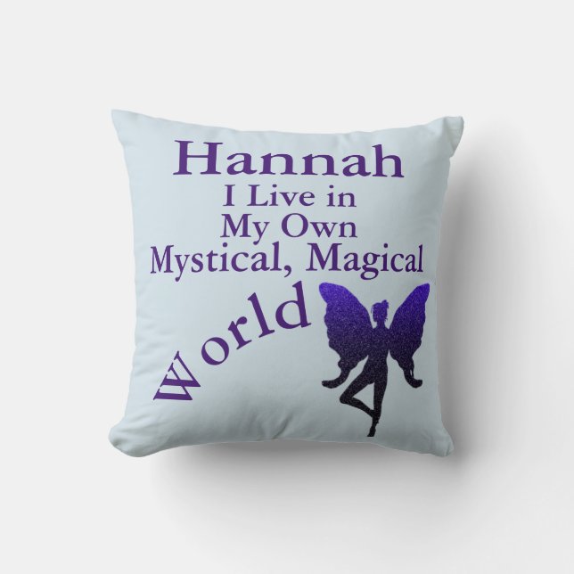 Min egen Mystical Magic World Pillow Lila Fairy Kudde (Framsida)