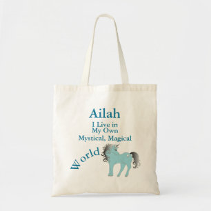 Min egen mystiska Magic World Blue Unicorn Tygkasse