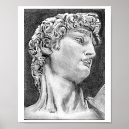 Min egen Teckning DAVID efter att Michelangelo Art Poster