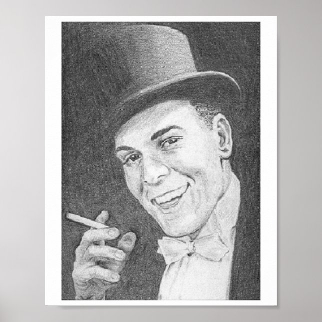 Min egen Teckning-gentleman i Top hat Art Poster (Framsidan)
