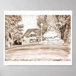 Min egen Teckning Grand View Drive Art Poster