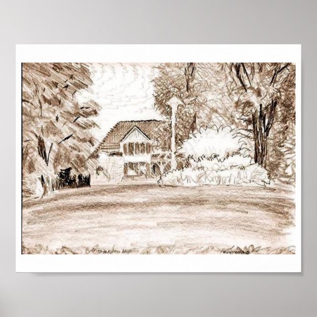 Min egen Teckning Grand View Drive Art Poster (Framsidan)