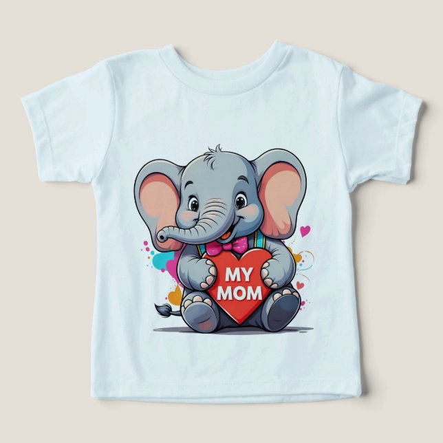 min elefant mamma-mors dag t shirt (Design Framsida)