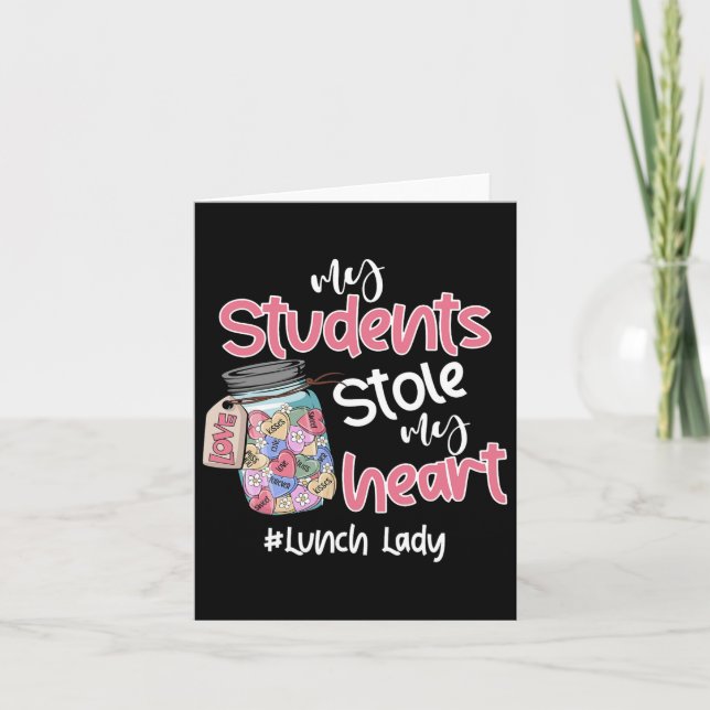 Min elev stal mitt hjärta lunchdam valentine day kort (Framsida)