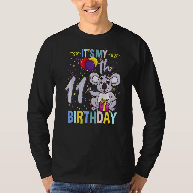 Min elfte födelsedag Koala Animal 1 T Shirt (Framsida)