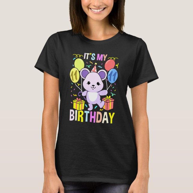 Min elfte födelsedagsmus t shirt (Framsida)