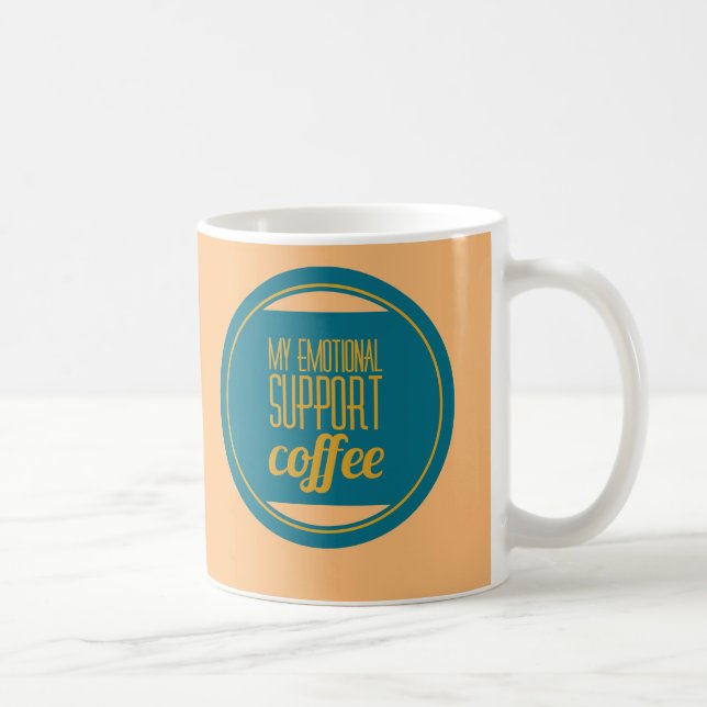 Min emotionella stödkopp för kaffe | Rolig kaffe Kaffemugg (Höger)