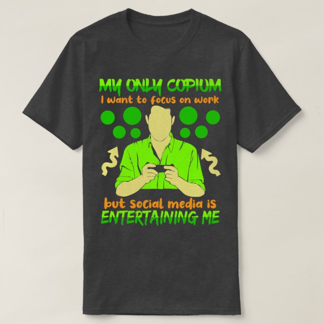 Min enda Copium jag vill fokusera på jobbet men so T Shirt (Design framsida)