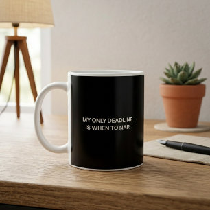 Min Enda Deadline Är När Jag Ska Sova Rolig Pensio Kaffemugg