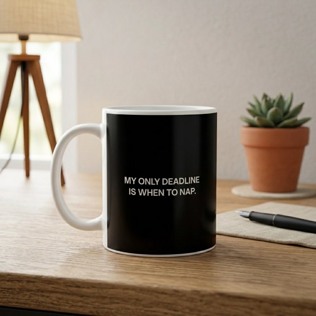 Min Enda Deadline Är När Jag Ska Sova Rolig Pensio Kaffemugg (Skapare uppladdad)