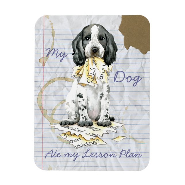 Min engelska Cocker Ate My Lesson Plan Magnet (Vertikal)