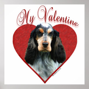 Min engelska Cocker Spansk Valentine Poster