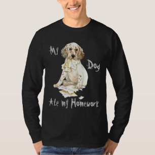 Min engelska setter Ate My Homwork T-shirt