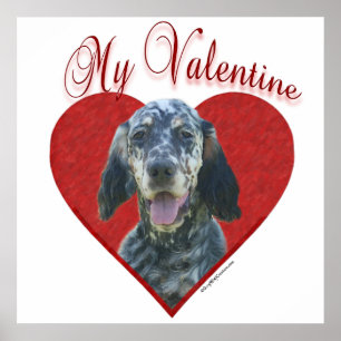 Min engelska setter Valentine Poster