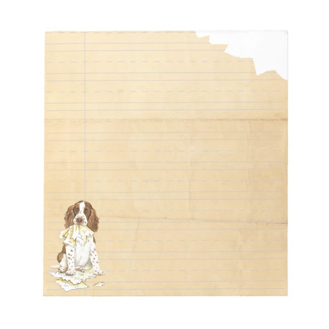 Min engelska Springer spanel Ate Min hemläxa Anteckningsblock (Framsida)