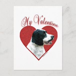 Min engelska Springer Spansk Valentine Helg Vykort
