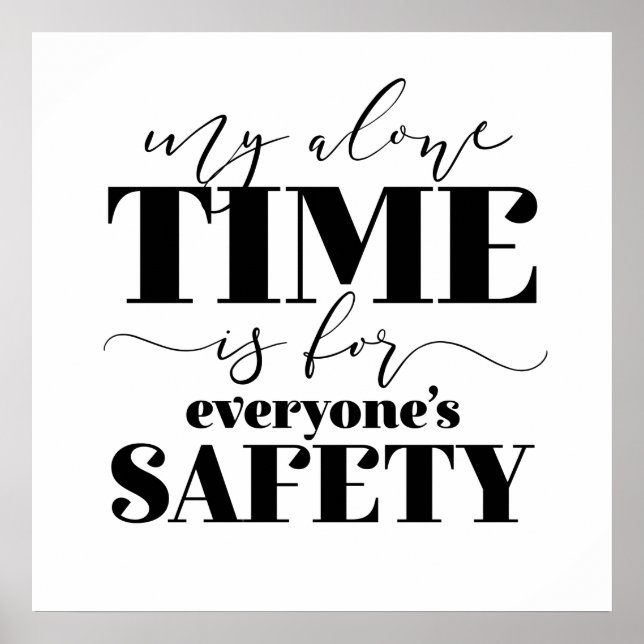 Min Ensam är för allas säkerhet Poster (Framsidan)