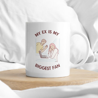 Min ex är min största Fläkt-sarkastisk typografi Kaffemugg