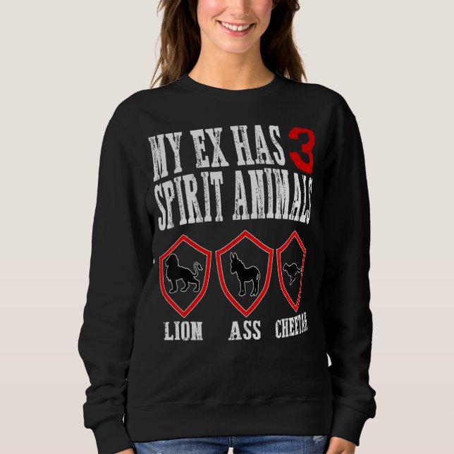 Min ex har 3 spritdjur Ex frukost Make Divorce T Shirt (Framsida)