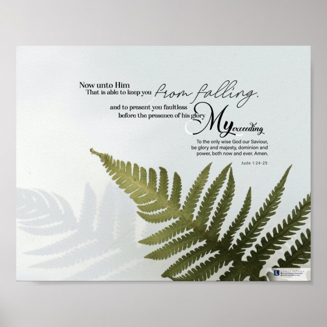 Min exekverande glädjen (jude 1:24-25) poster (Framsidan)