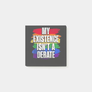 Min existens är inte en debatt om hbt-Pridet i mån Post-it Block
