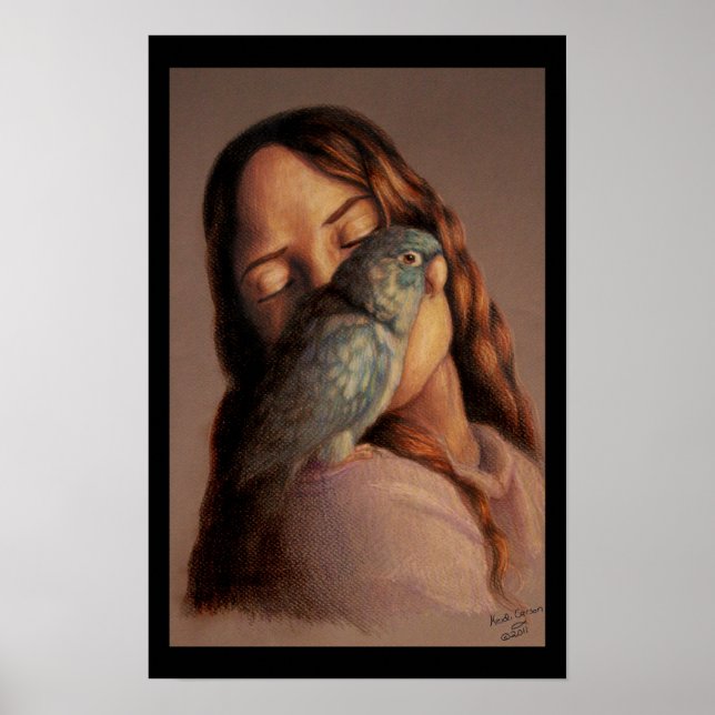 Min fågel och mig poster (Framsidan)