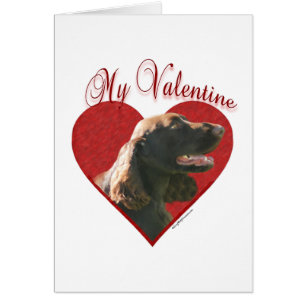 Min Fält-spanjor Valentine Hälsningskort