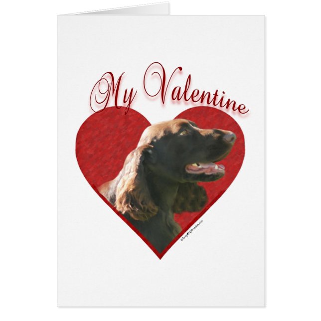 Min Fält-spanjor Valentine Hälsningskort (Framsidan)