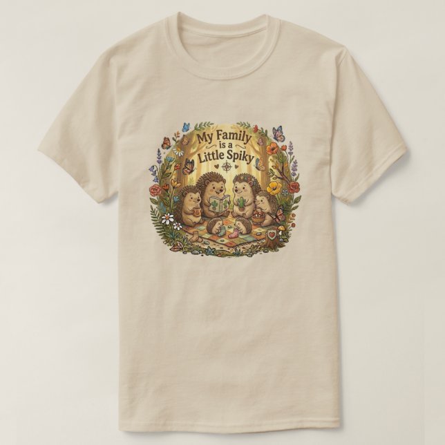 Min familj är lite spetsig t shirt (Design framsida)