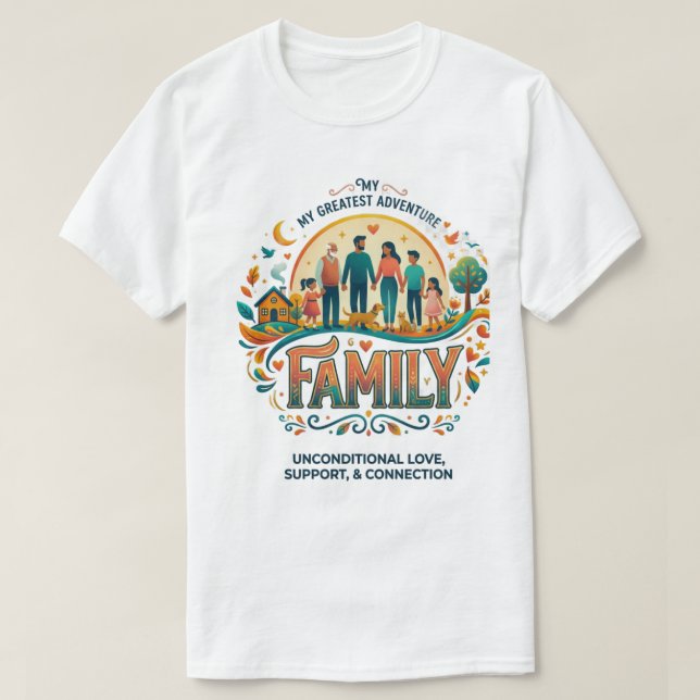 Min Familj Min Största Äventyr T Shirt (Design framsida)